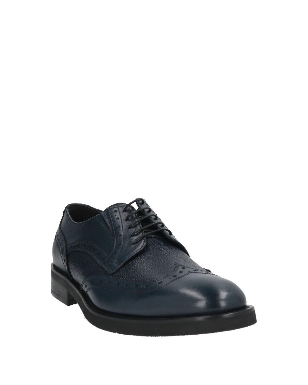 Baldinini Blue Lace-Up Shoes Calfskin for men