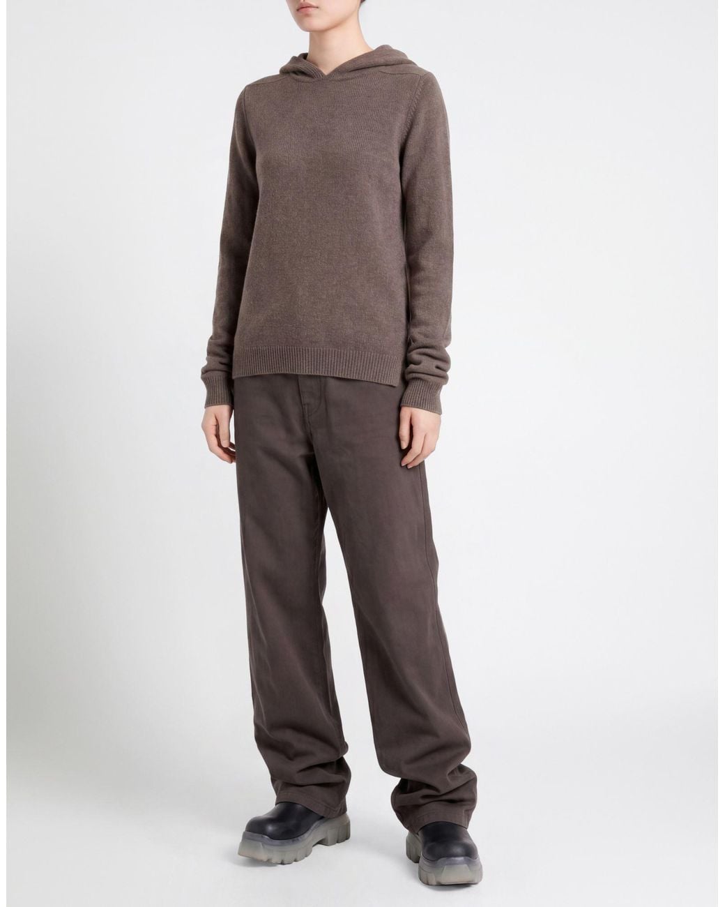 Rick Owens Brown Sweater Cashmere, Wool