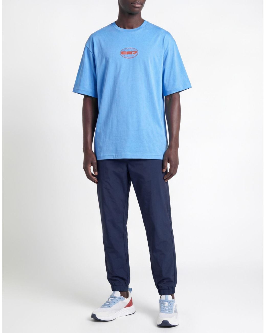 EA7 Blue T-Shirts for men