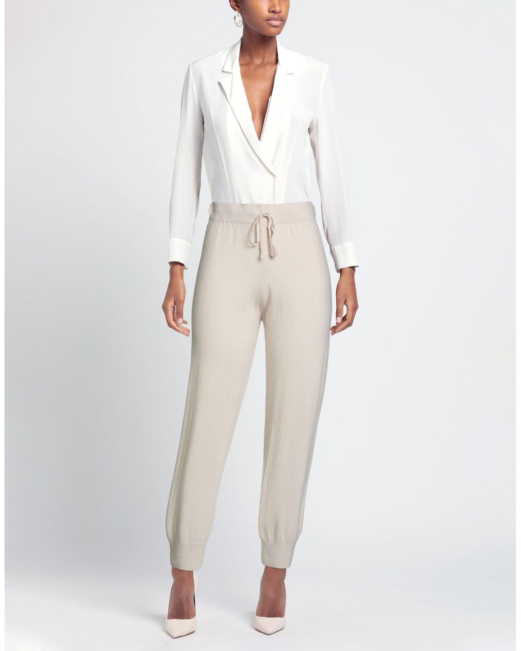 N.O.W. ANDREA ROSATI CASHMERE White Trouser