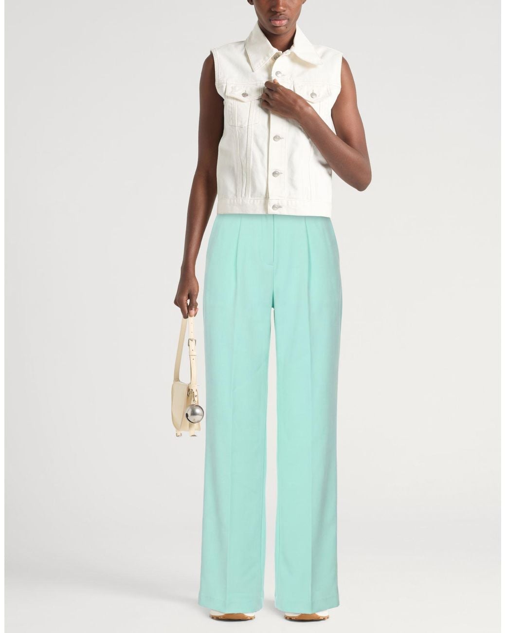 hinnominate Green Pants Polyester, Elastane