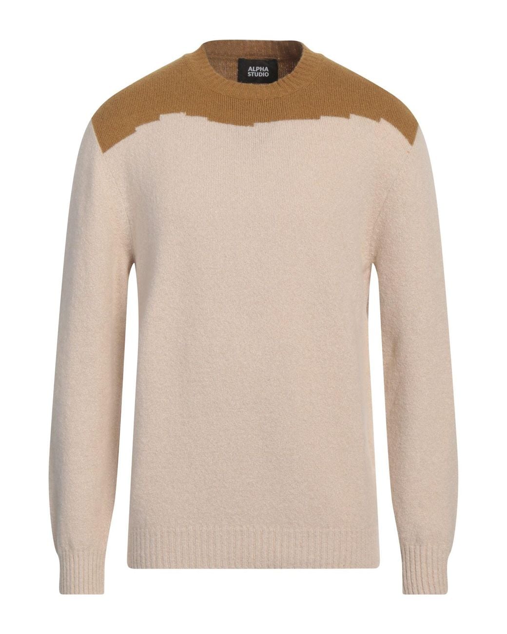 Alpha Studio Natural Sweater Alpaca Wool, Polyamide, Cotton, Modal, Elastane for men