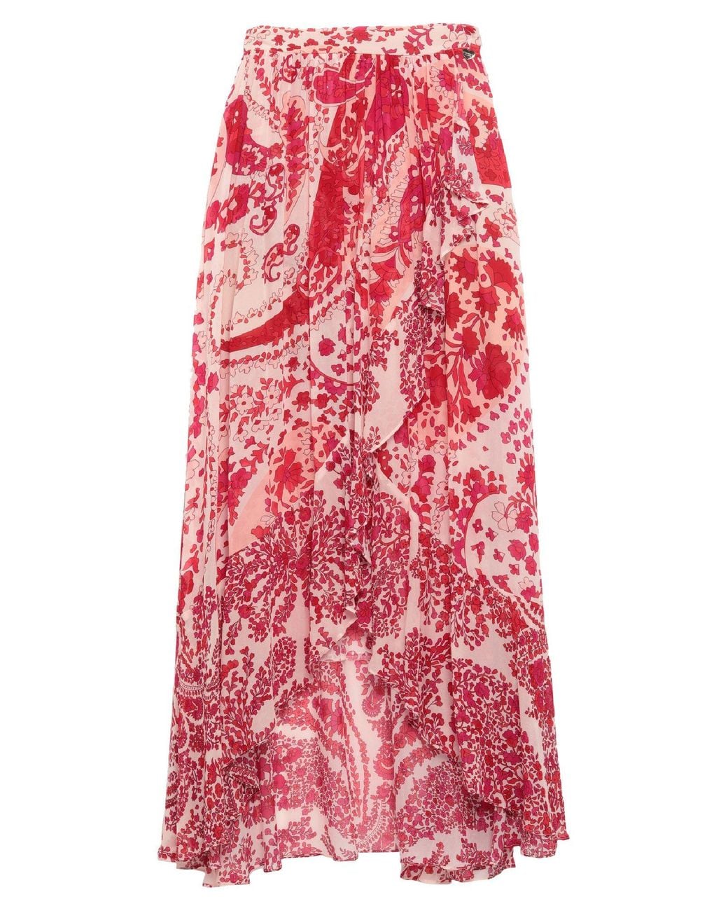 Twinset Red Midi Skirt