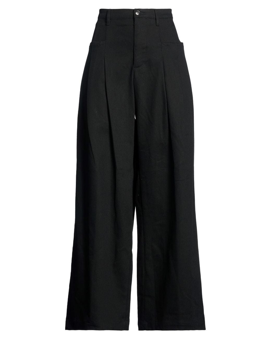 White Sand Black Pants Cotton, Elastane