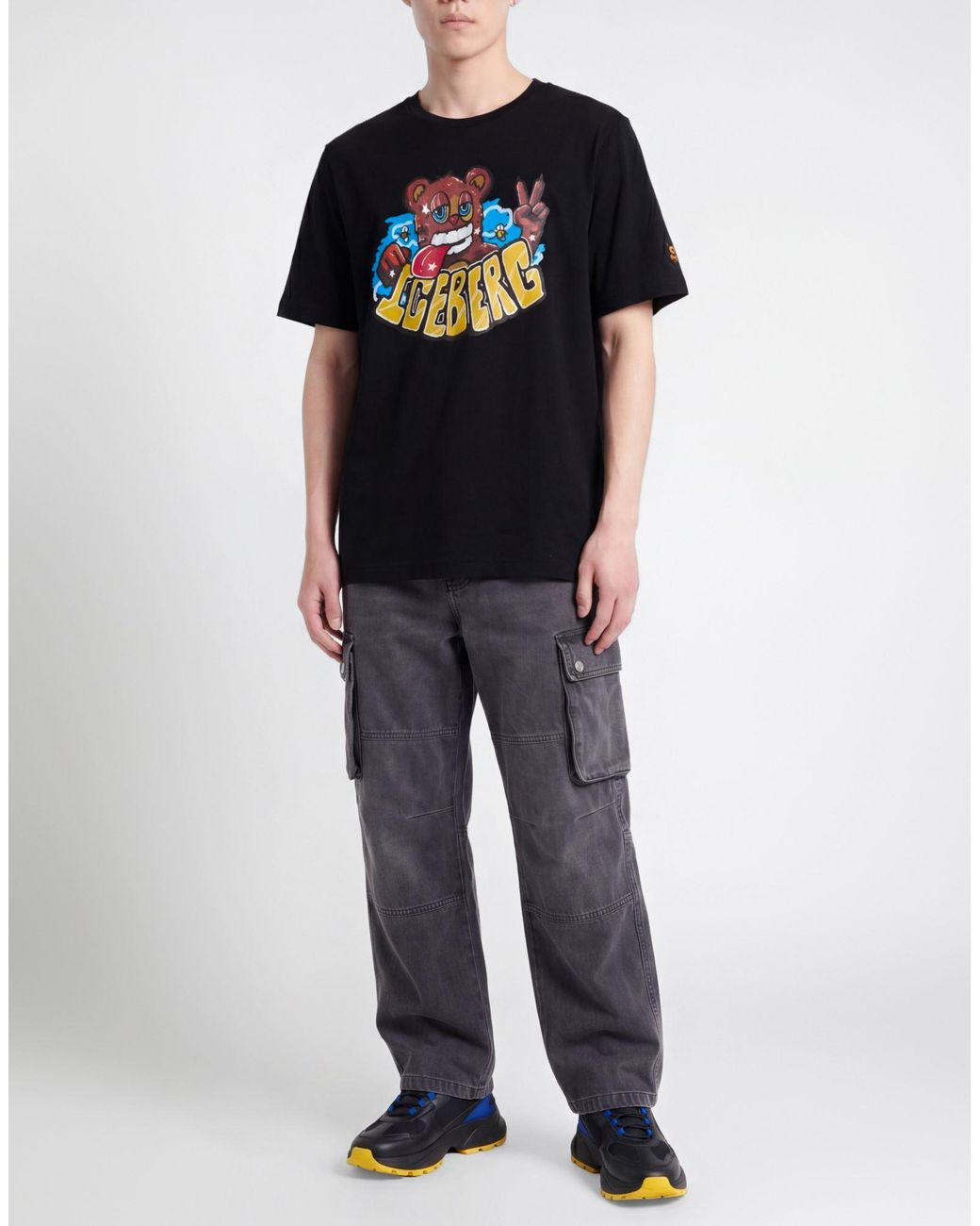 Iceberg Black T-Shirts for men