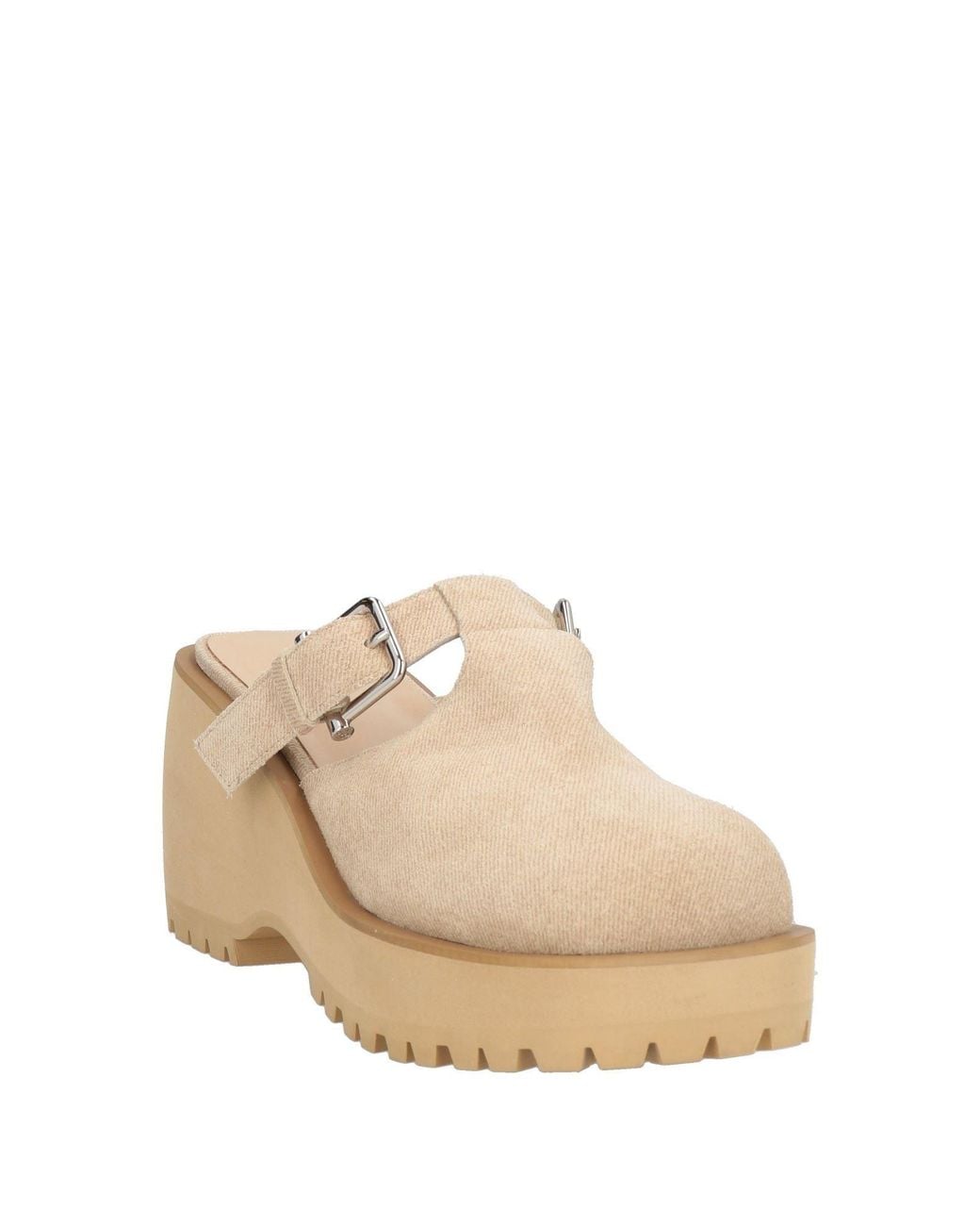OSOI Natural Sand Mules & Clogs Cow Leather