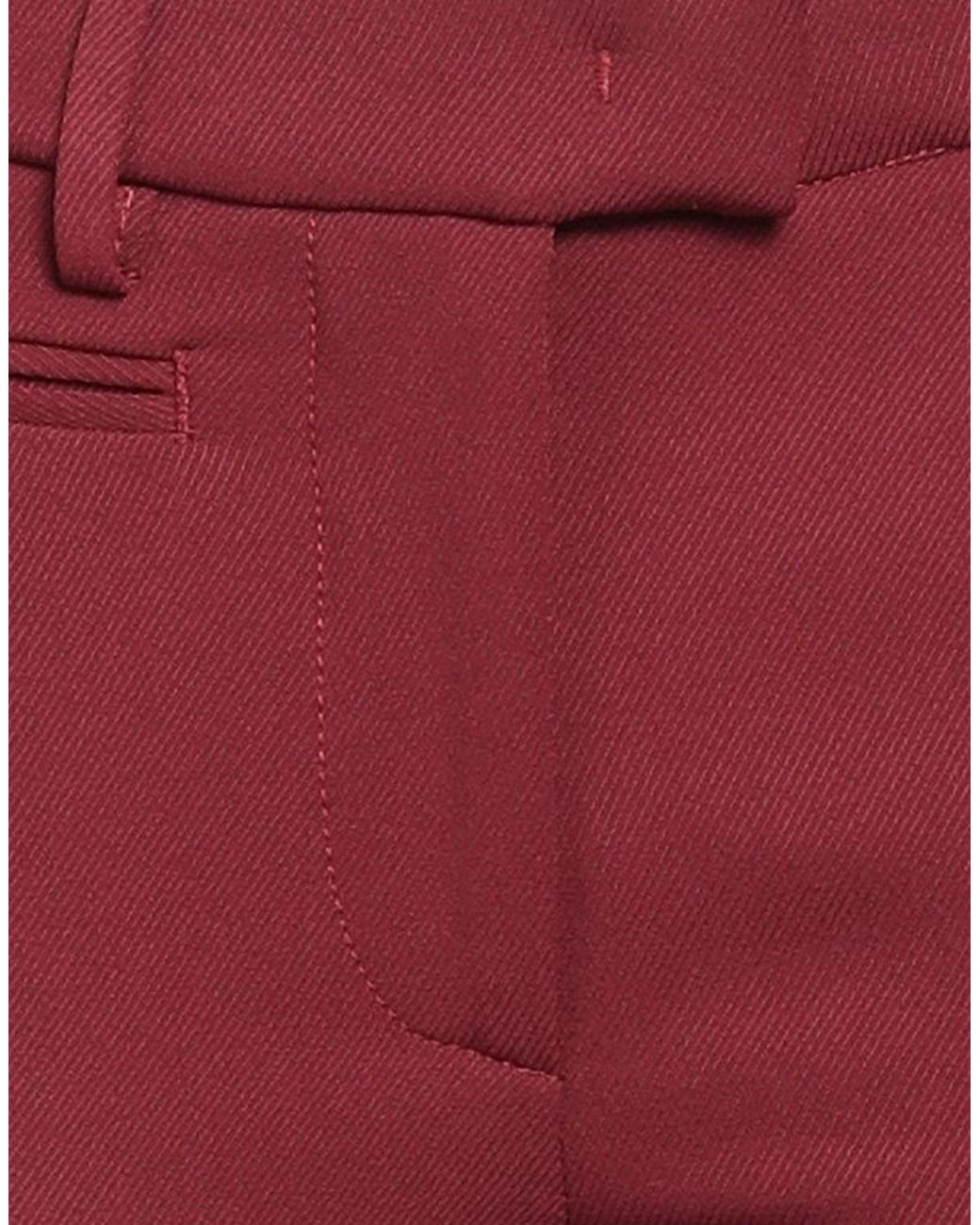 Dondup Red Pants Polyester, Elastane