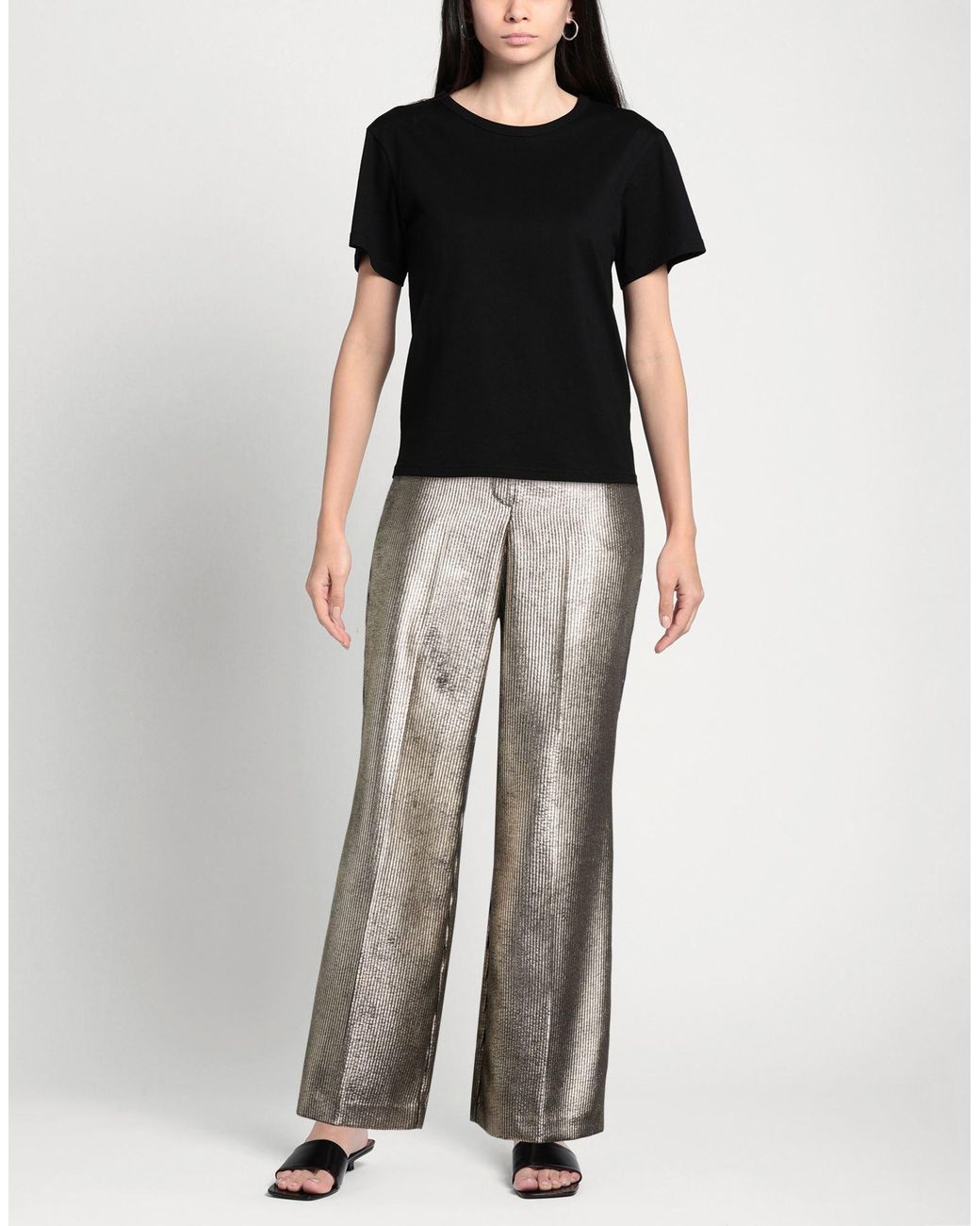 8pm Gray Pants Polyester, Polyamide, Elastane