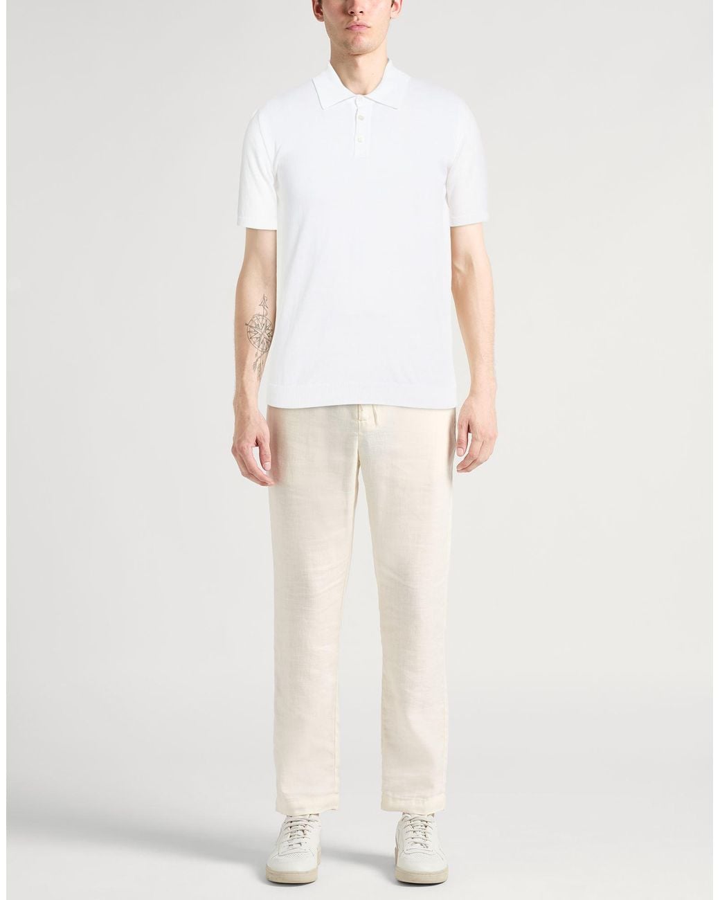 Roberto Collina White Polo Shirts for men