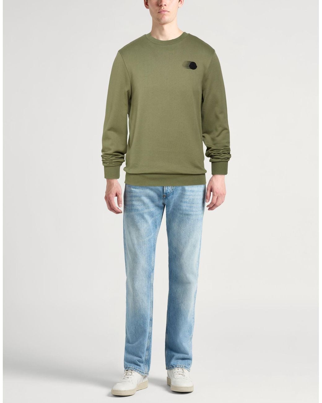 Moncler Green Military Sweatshirt Cotton for men