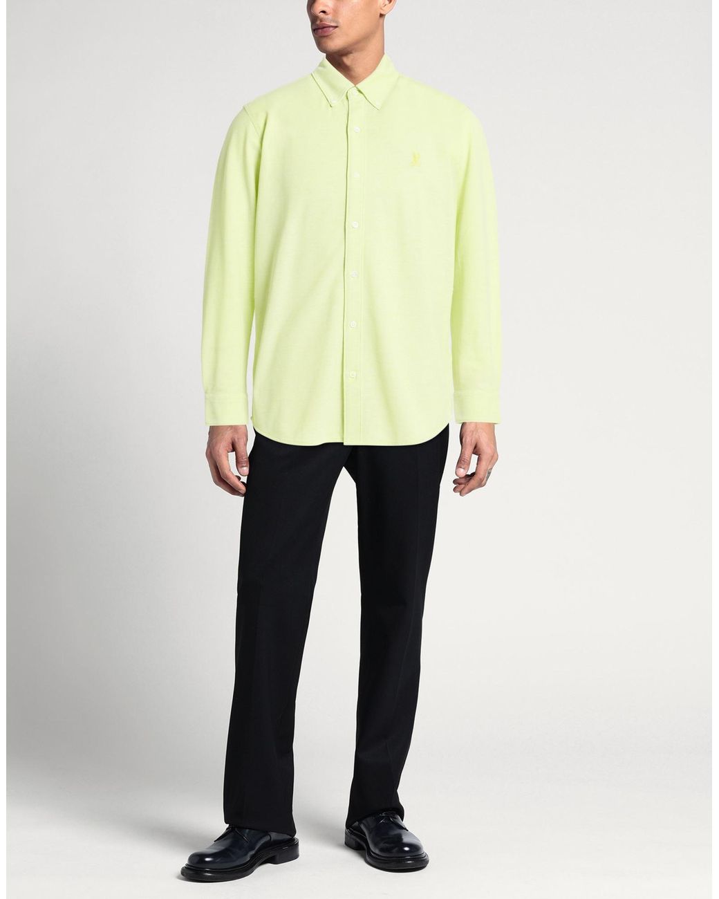 Psycho Bunny Yellow Lime Shirt Pima Cotton for men