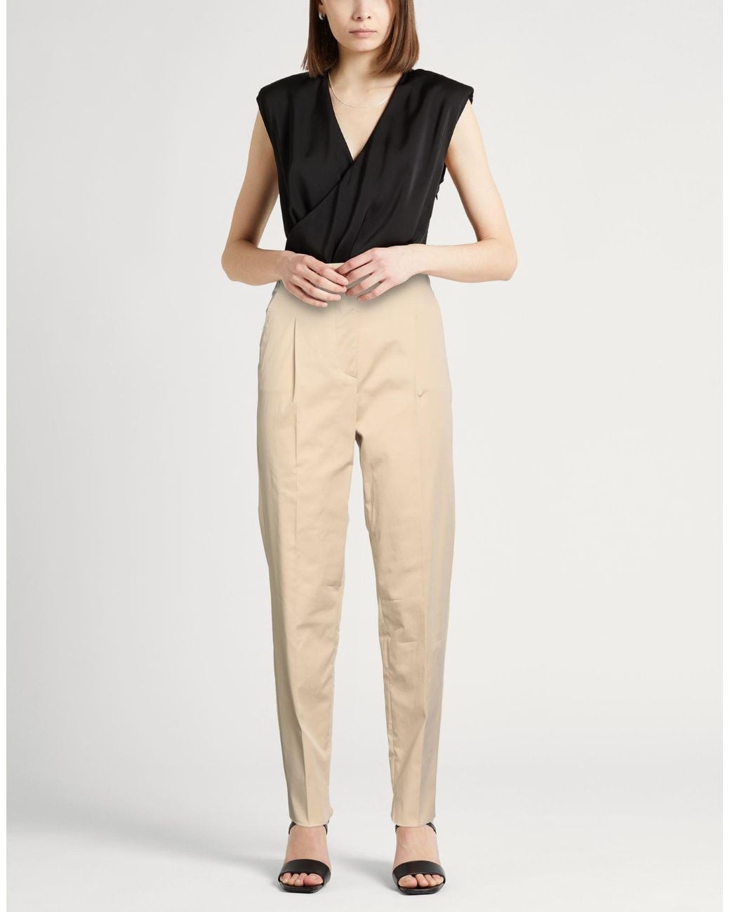 Max Mara Natural Pants Cotton, Silk, Elastane