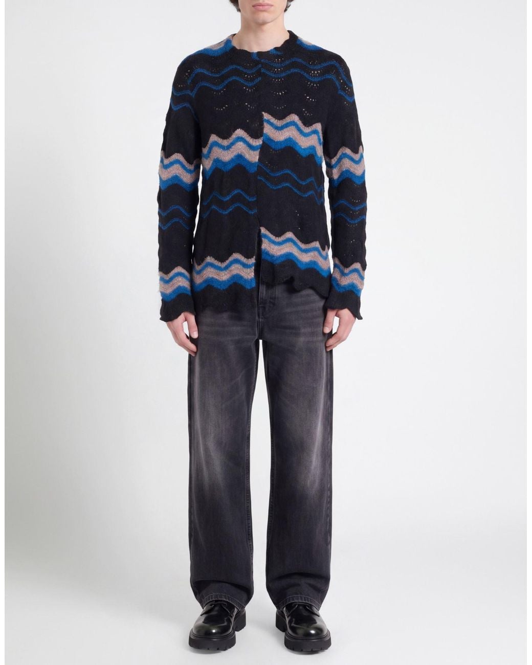 VITELLI Blue Sweater Polyamide, Wool, Acrylic, Elastane, Mohair Wool for men