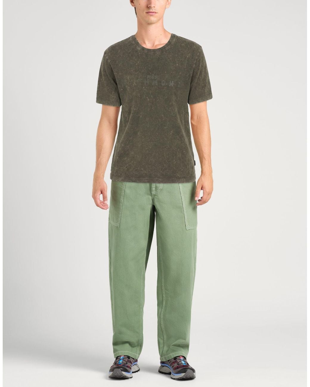 John Richmond Green T-Shirt Cotton for men