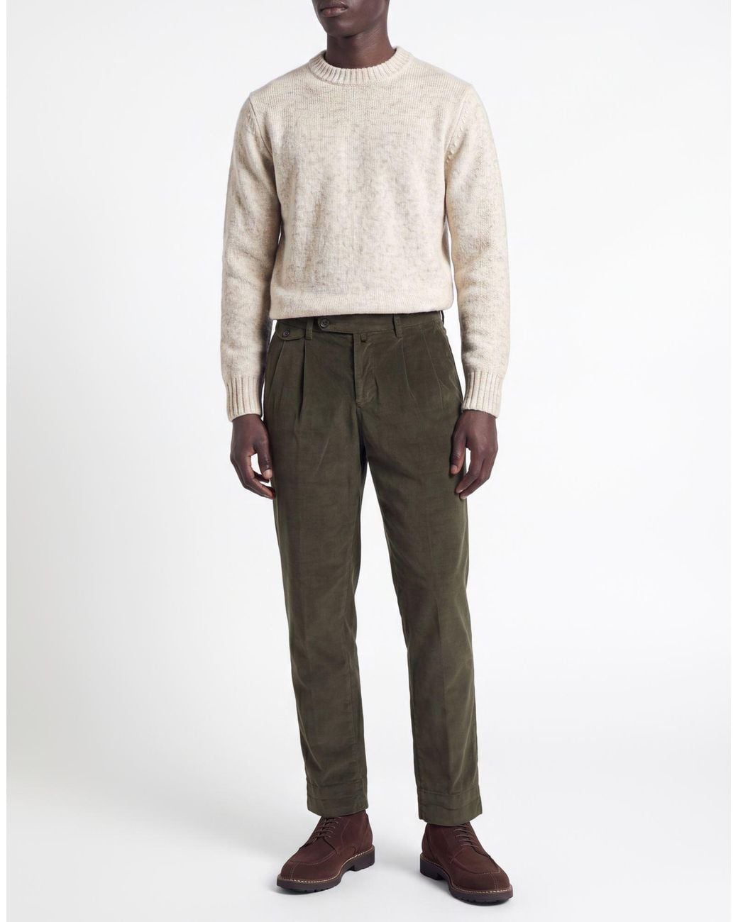 Briglia 1949 Green Military Pants Cotton, Modal, Elastane for men