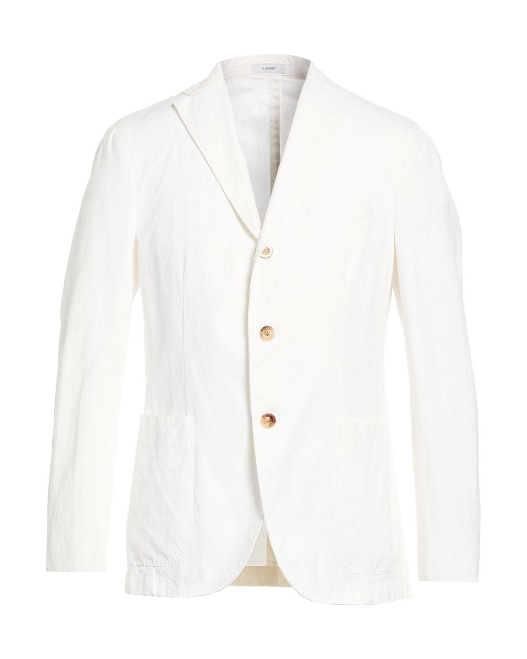 Boglioli White Blazer Cotton, Linen, Elastane for men