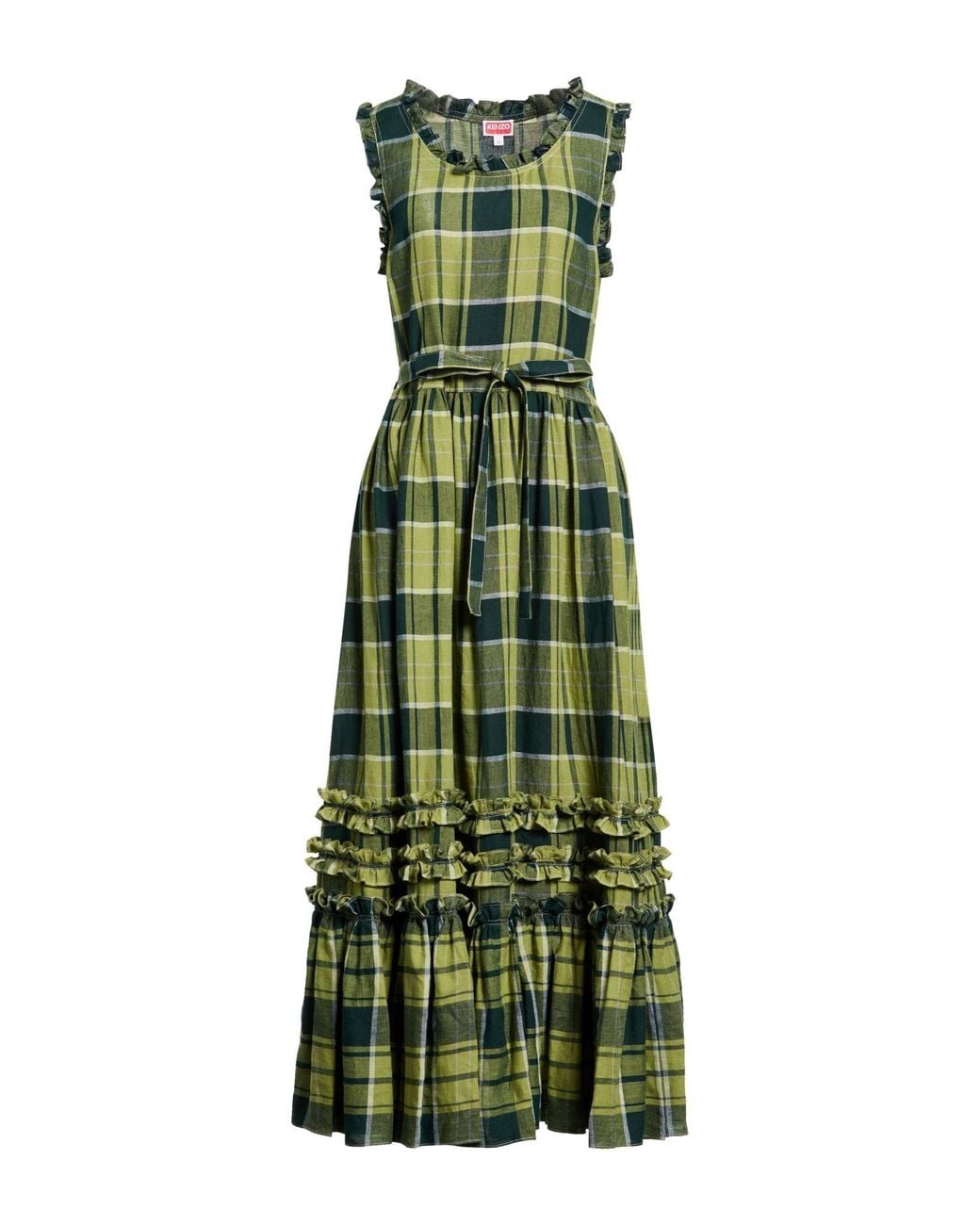 KENZO Green Maxi Dress Linen
