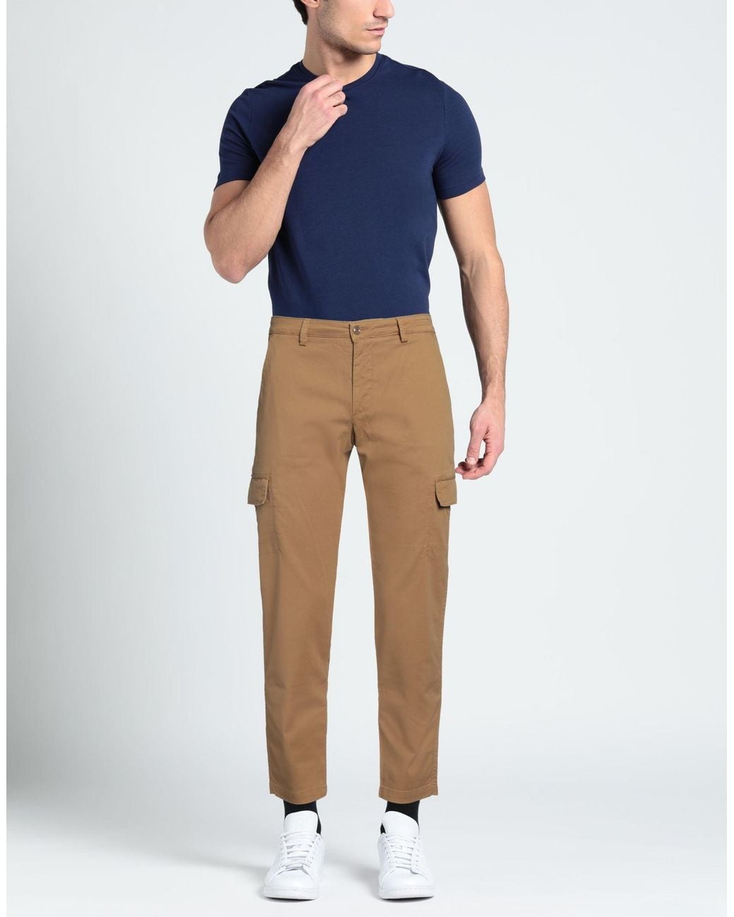 DISTRETTO 12 Natural Pants Cotton, Elastane for men