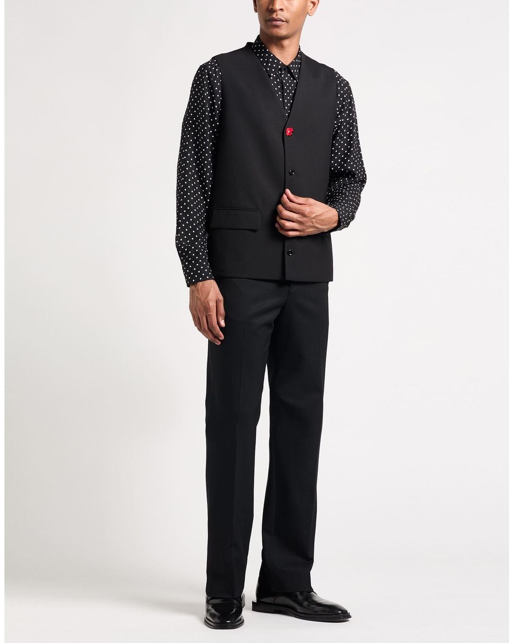 Lardini Black Tailored Vest Virgin Wool, Elastane for men