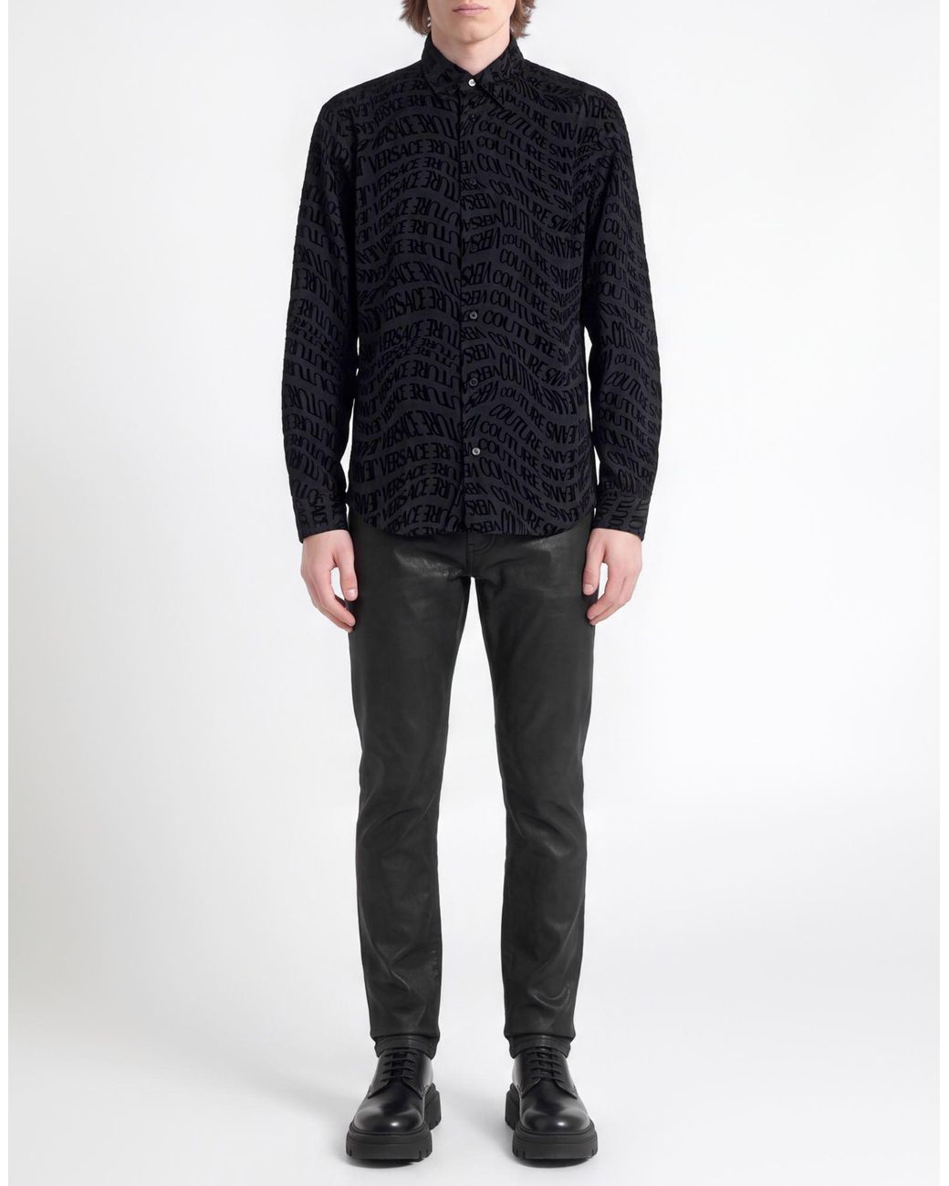 Versace Jeans Couture Blue Shirt Cotton for men