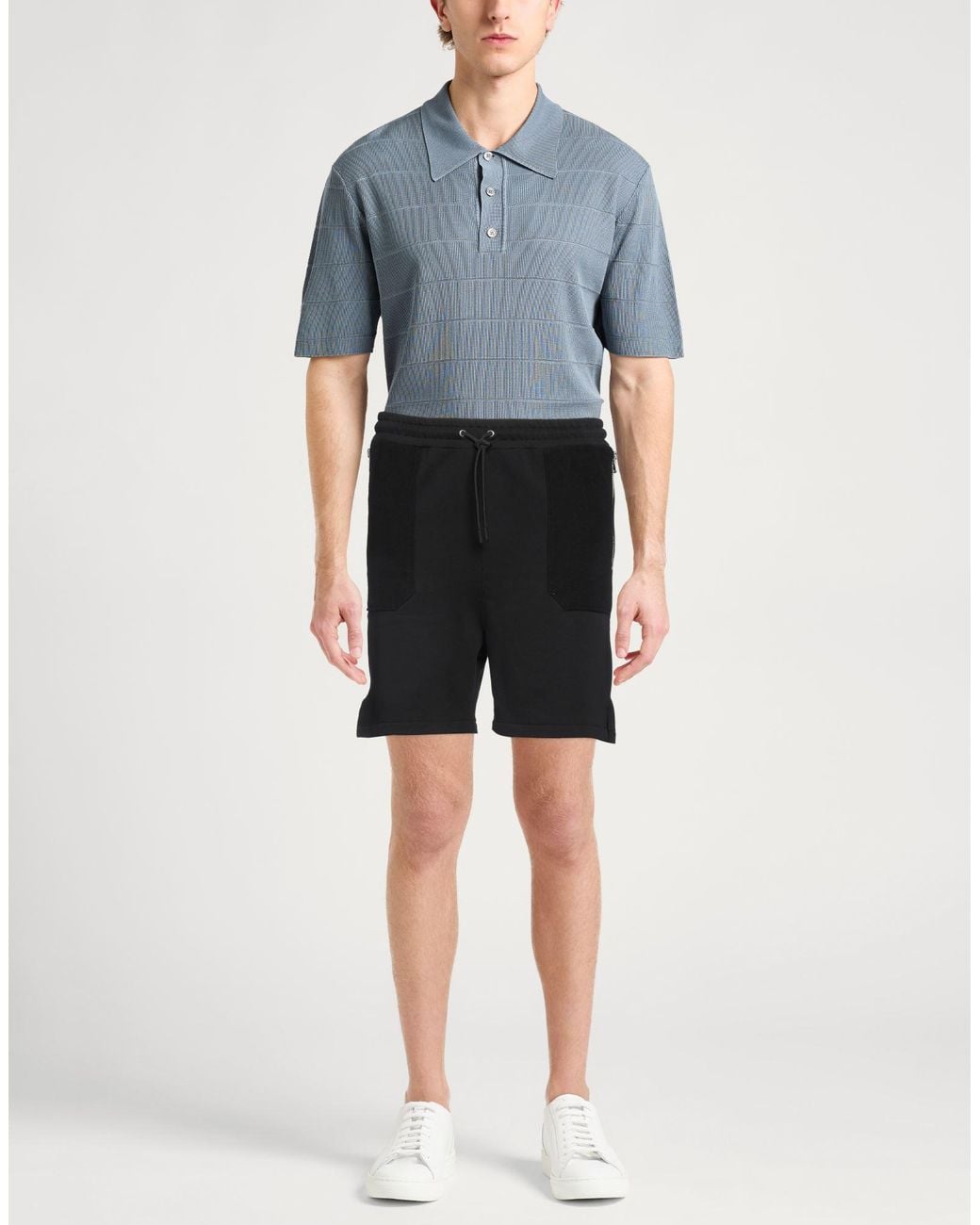 Les Hommes Black Shorts & Bermuda Shorts Cotton for men