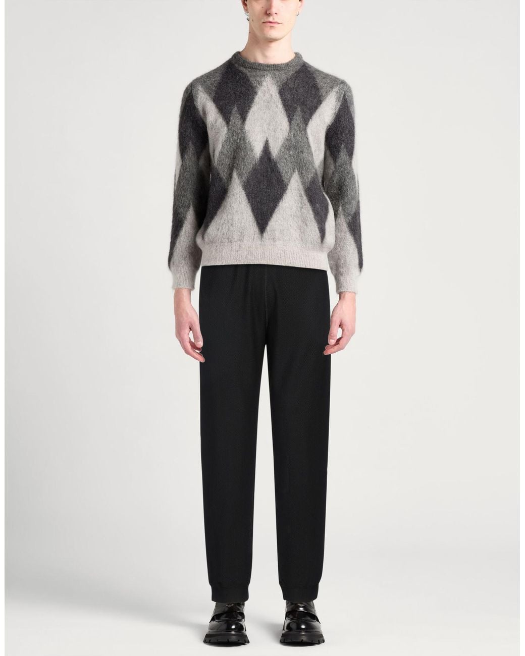 Giorgio Armani Black Pants Polyamide, Elastane for men