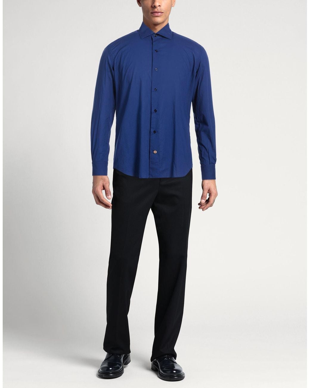 Camisa Mazzarelli de hombre de color Blue