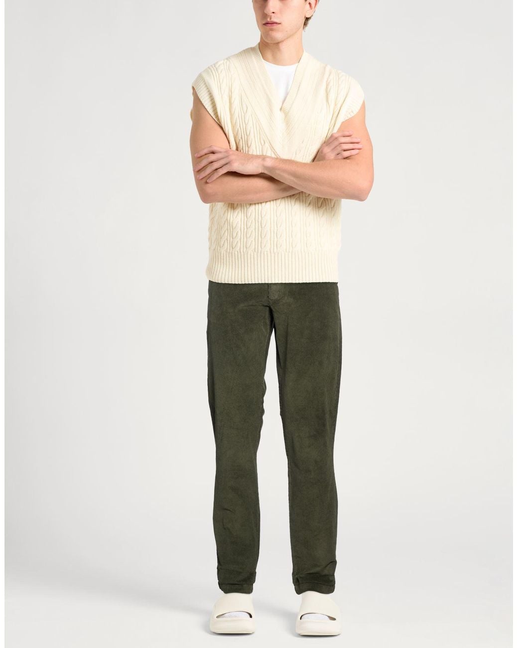 Dockers Green Pants Cotton, Elastane for men
