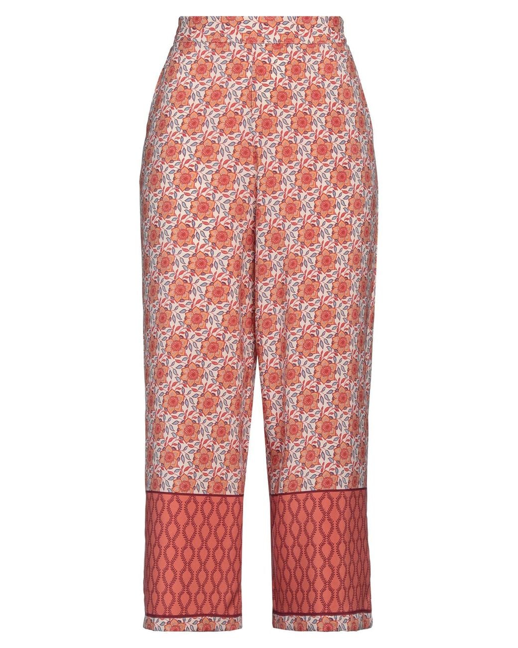 LANACAPRINA Red Pants Polyester, Elastane