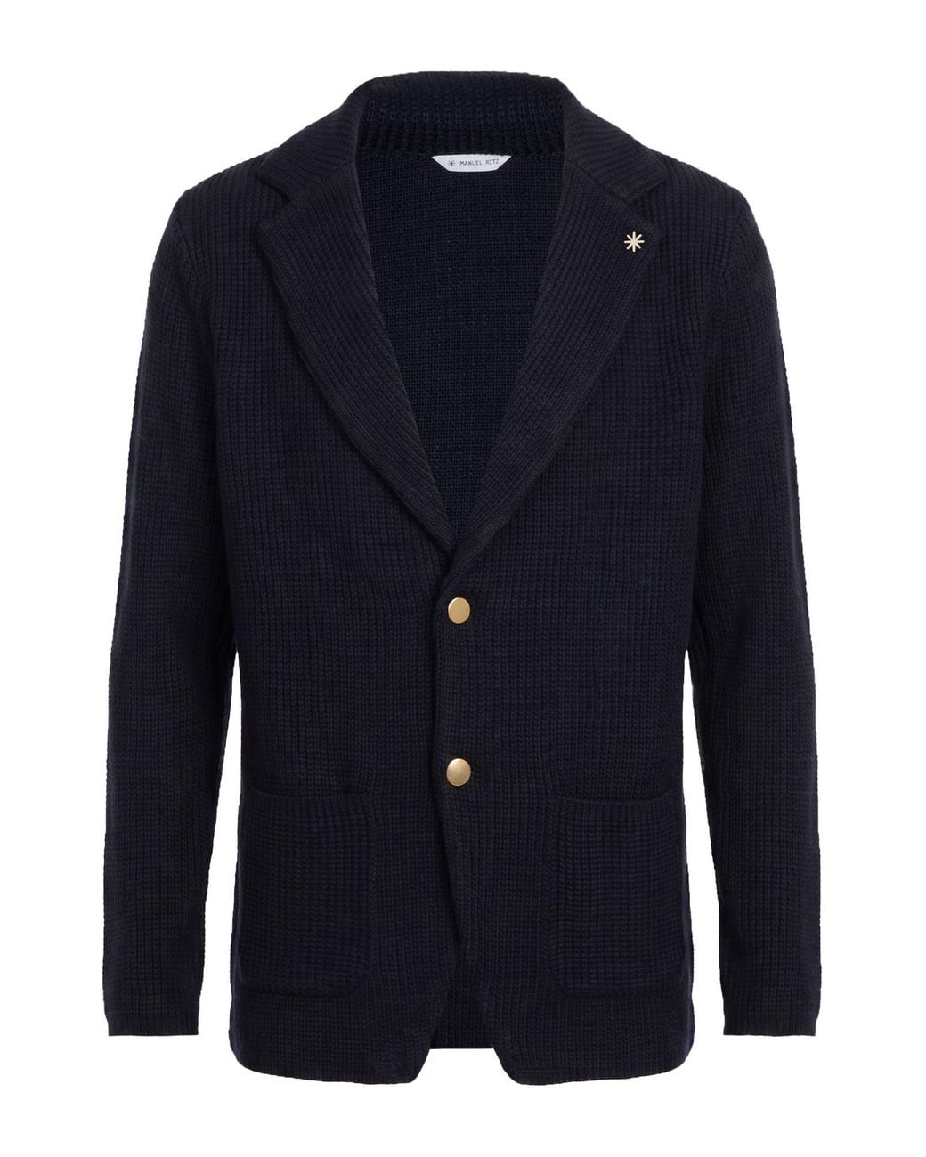 Manuel Ritz Blue Midnight Blazer Acrylic, Virgin Wool for men