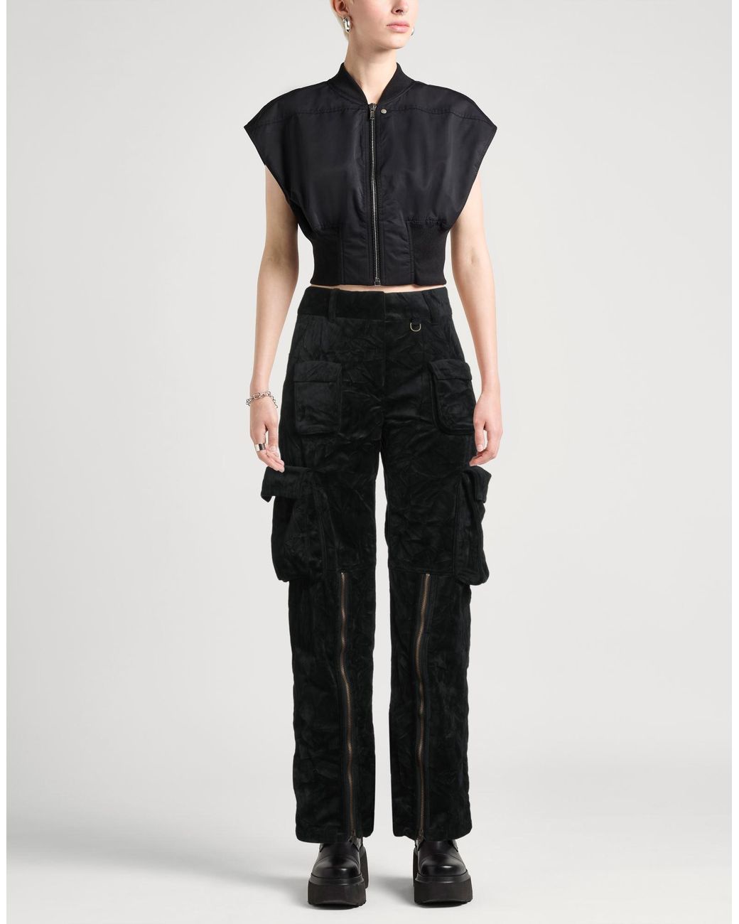 Acne Black Pants Polyester
