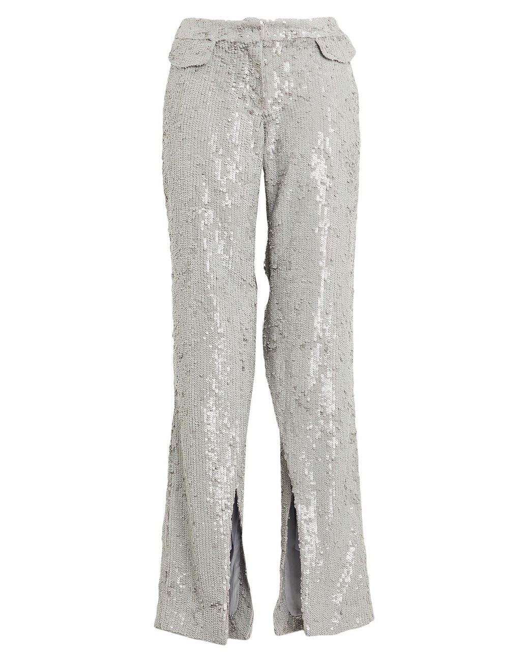 The Mannei Gray Pants Viscose, Elastane
