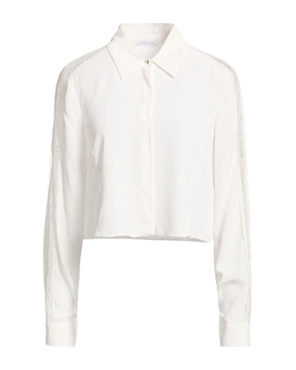 Patrizia Pepe White Shirt Viscose, Polyamide