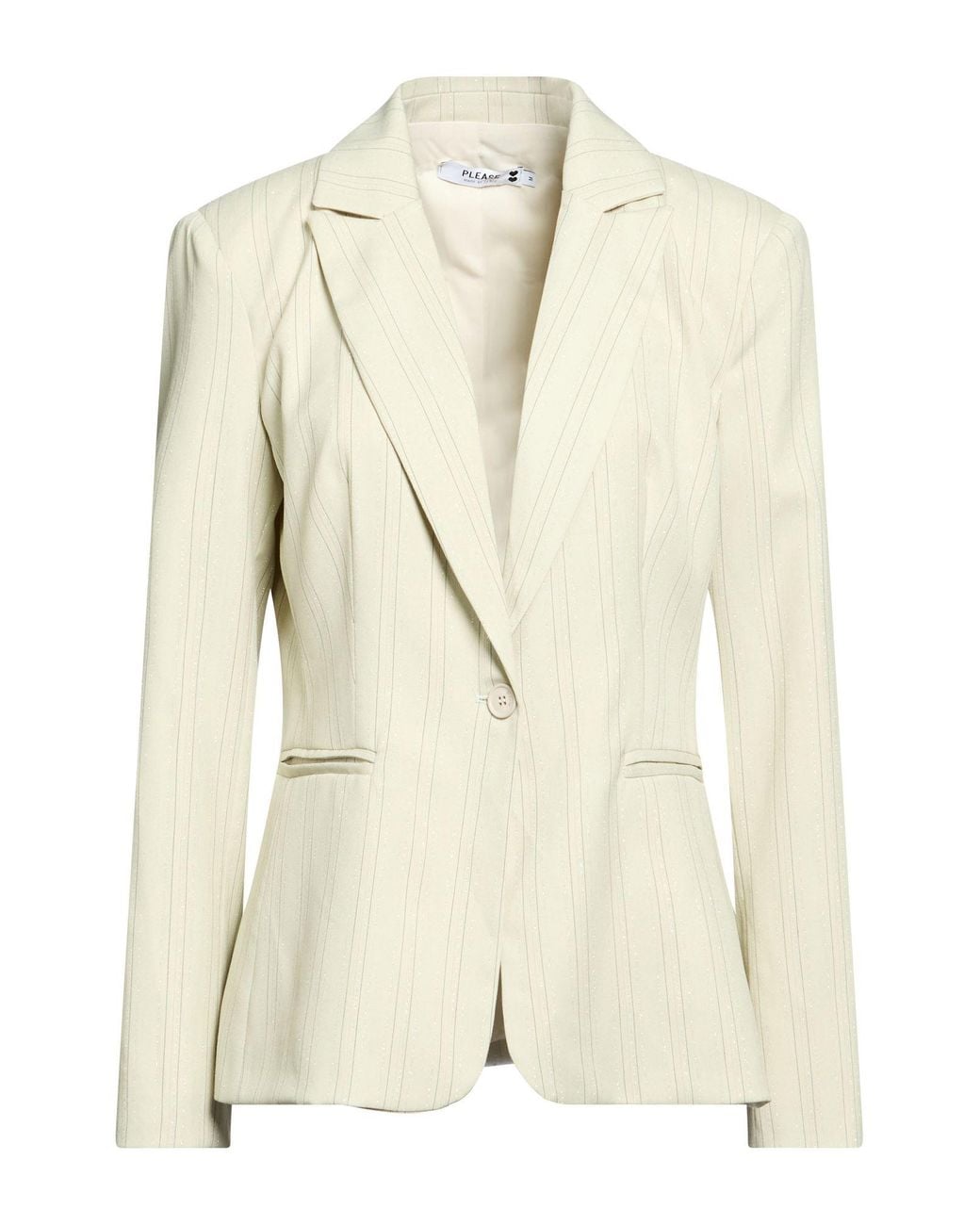 Please Natural Light Blazer Polyester, Viscose, Metal Fiber, Elastane