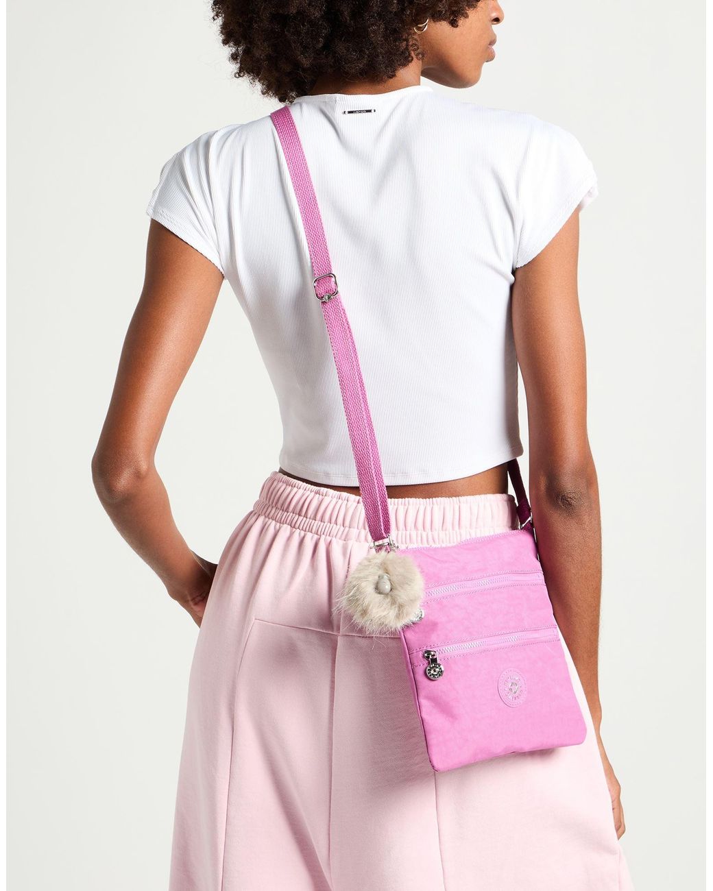 Kipling Pink Mauve Cross-Body Bag Polyamide