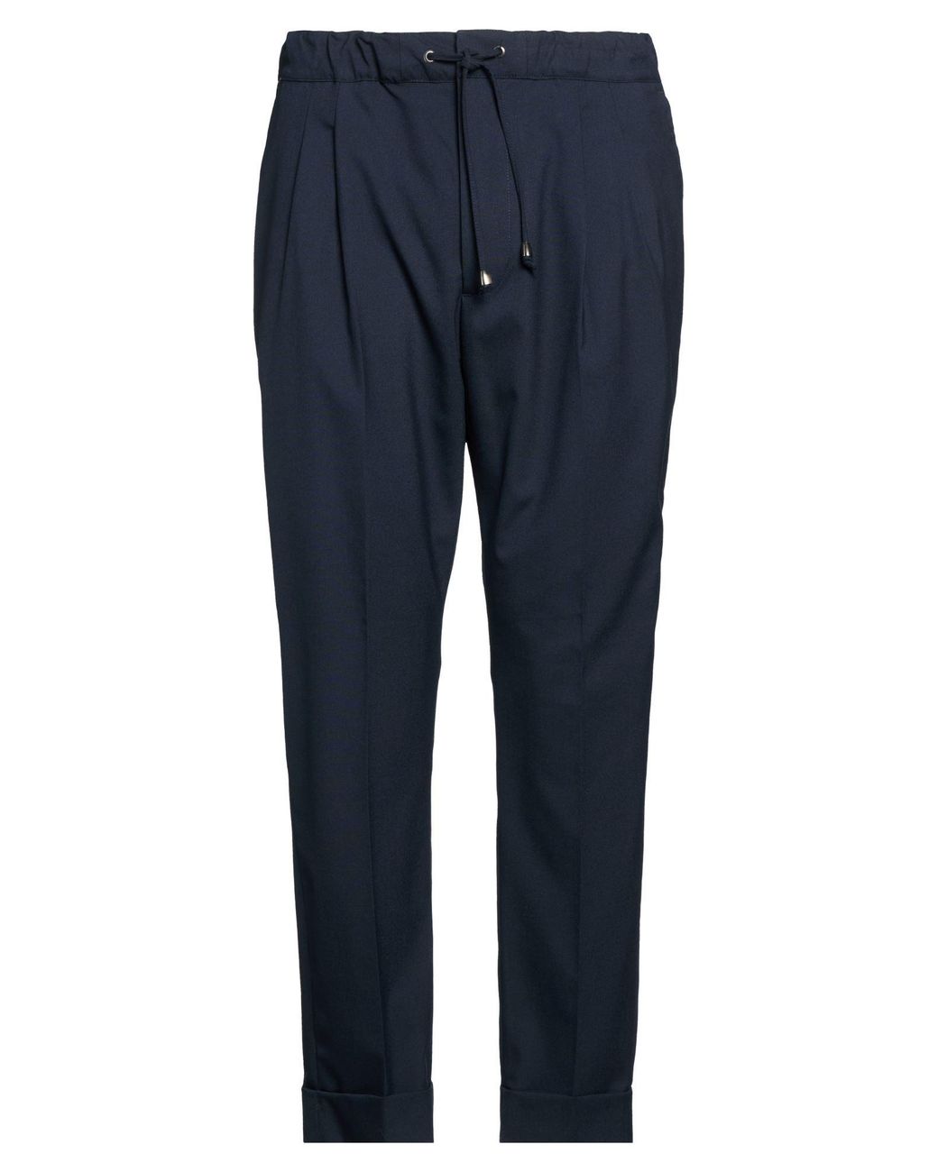 Messagerie Blue Midnight Pants Viscose, Polyester, Wool, Elastane for men