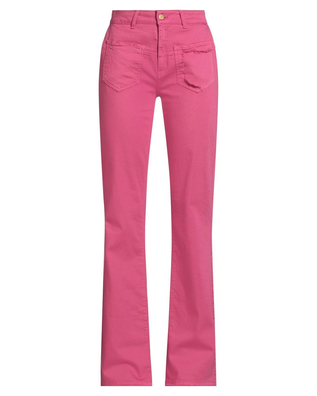 Manila Grace Pink Fuchsia Jeans Cotton, Elastane