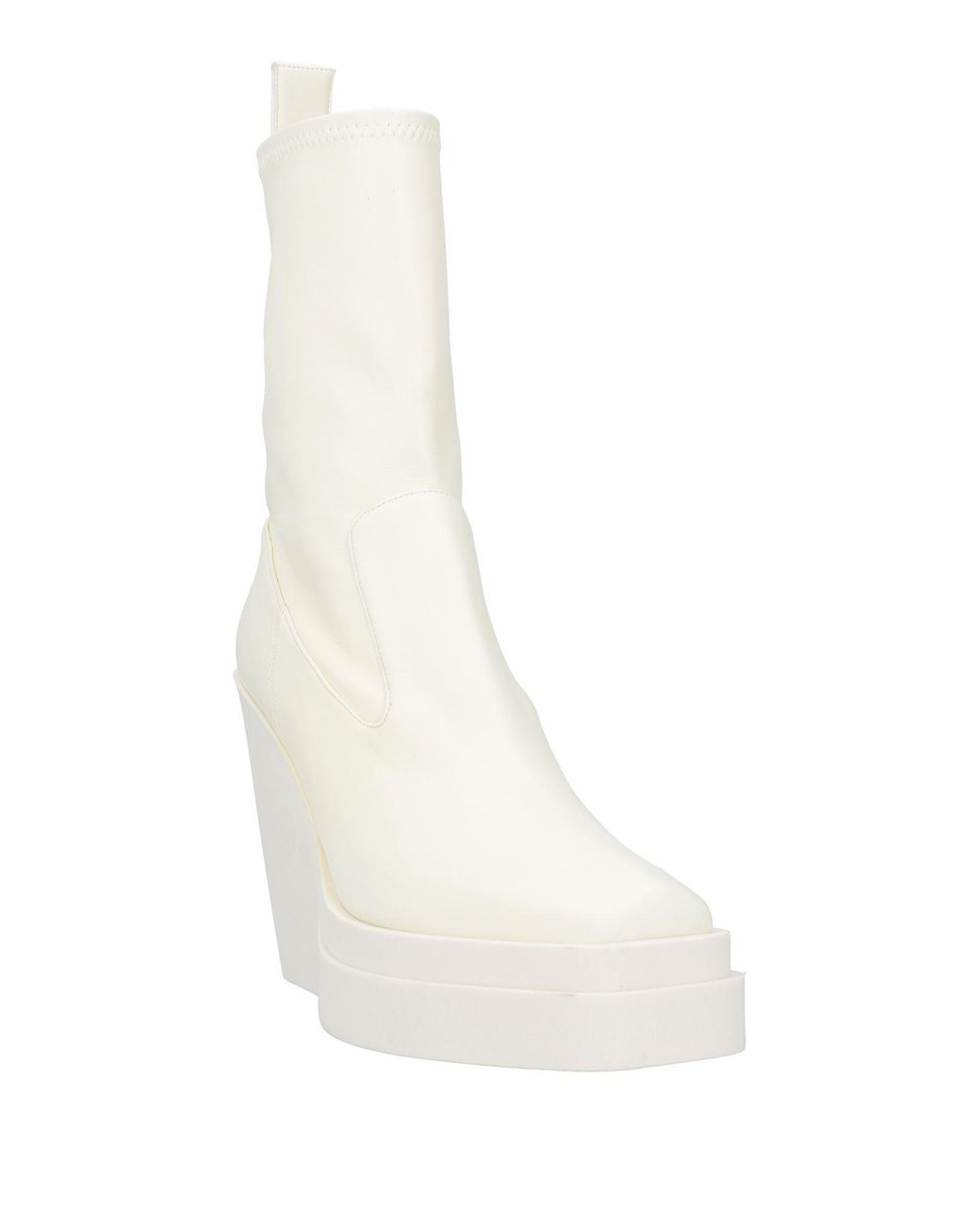 Gia Borghini White Ankle Boots