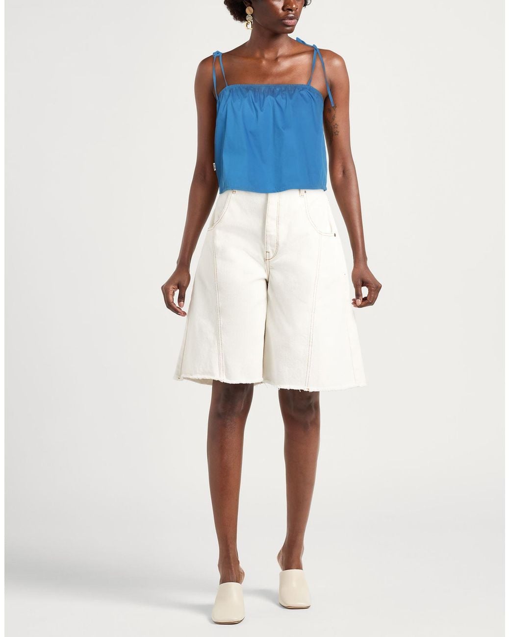 Jijil Blue Top Cotton, Polyamide, Elastane