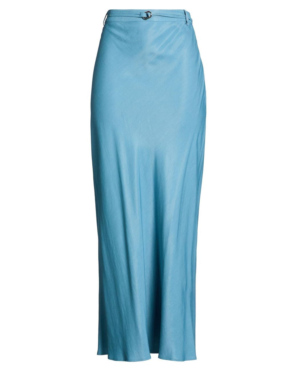 Eudon Choi Blue Maxi Skirt Rayon, Viscose, Linen