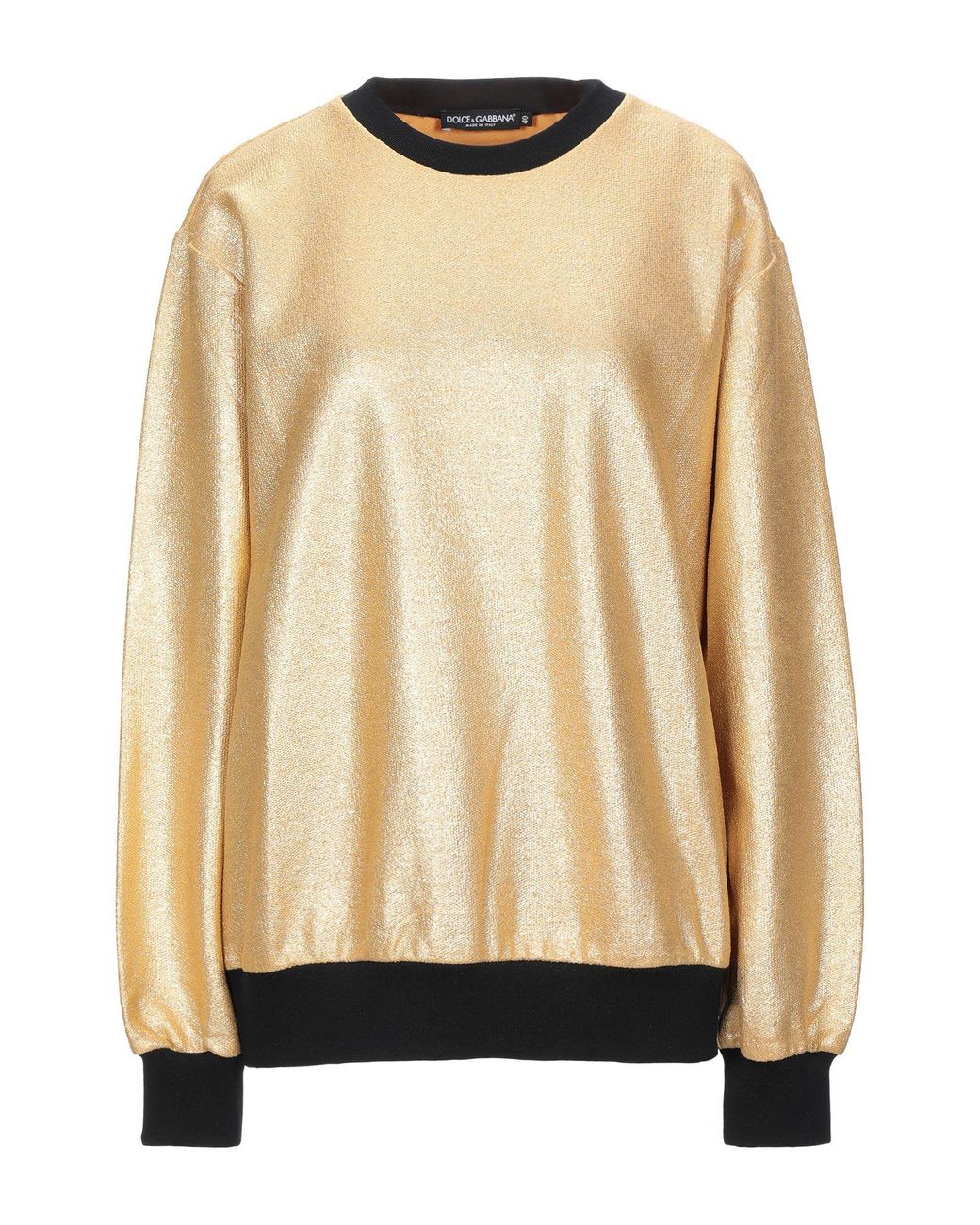 Dolce & Gabbana Fleece Sweatshirt in Gold (Metallic) - Lyst
