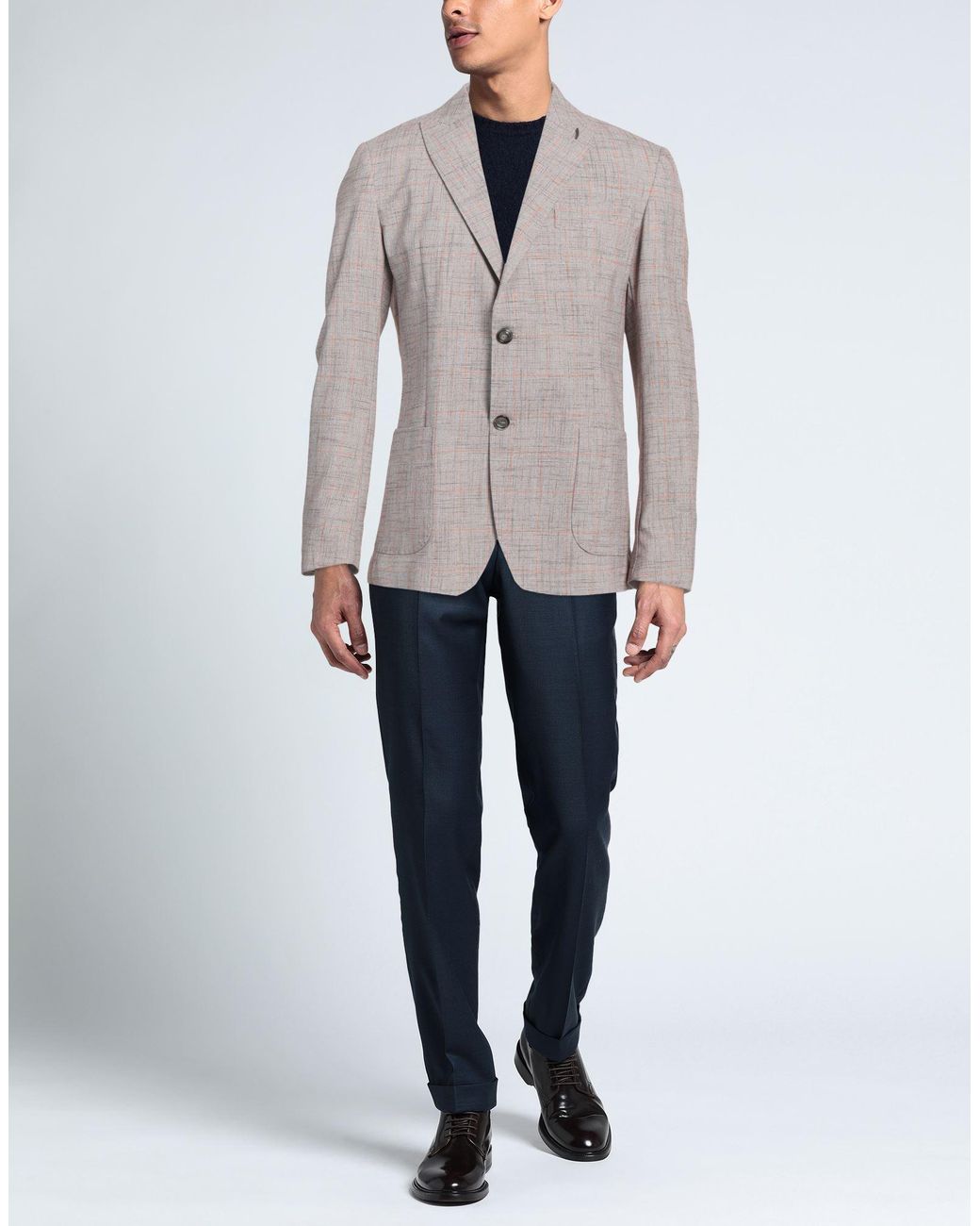 OVER/D Gray Blazer Polyester, Viscose, Elastane for men