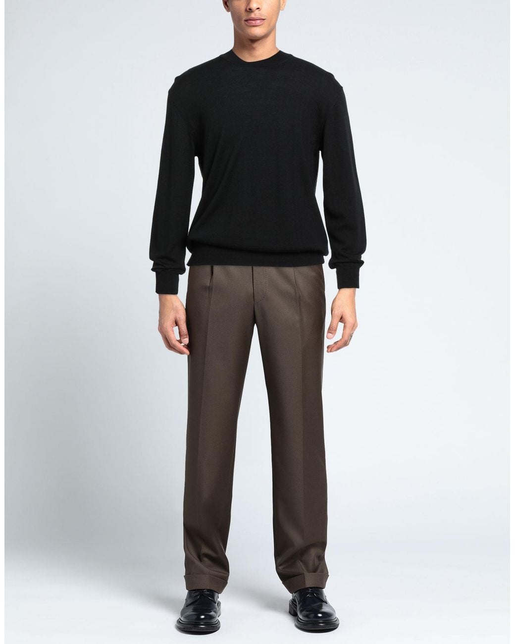 Abkost Black Sweater Virgin Wool for men