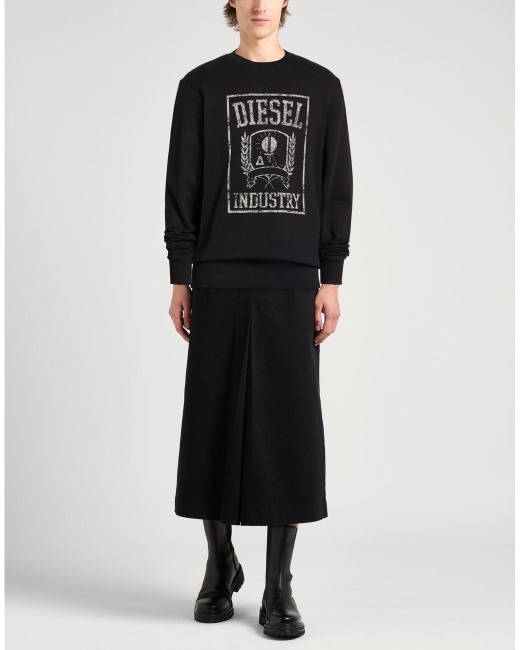 DIESEL Black Sweatshirt Cotton for men