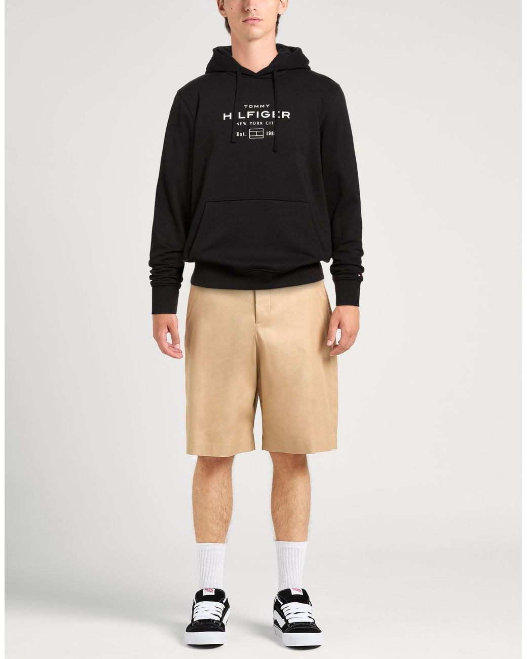 Tommy Hilfiger Black Sweatshirt Cotton, Polyester for men