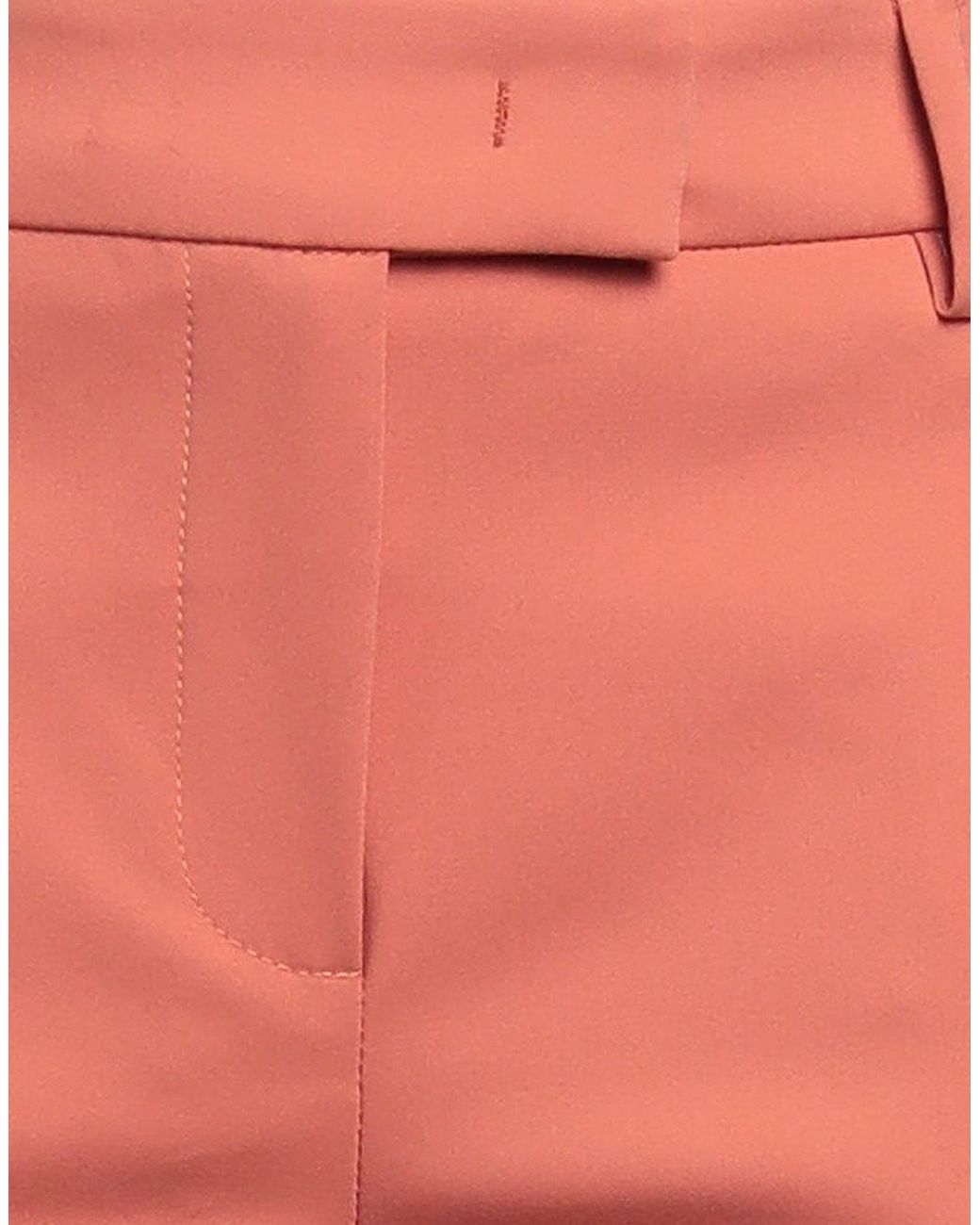 EUGHENES Red Coral Pants Cotton, Polyester, Elastane