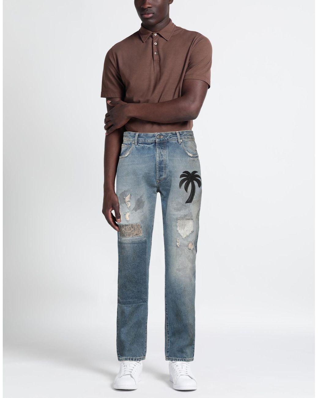 Palm Angels Blue Jeans for men