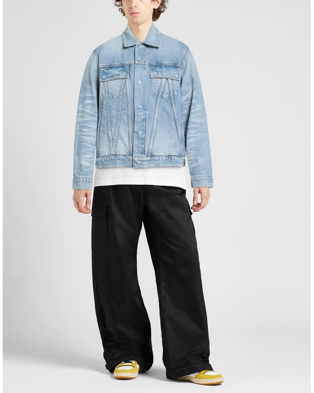 Amiri Blue Denim Outerwear Cotton for men