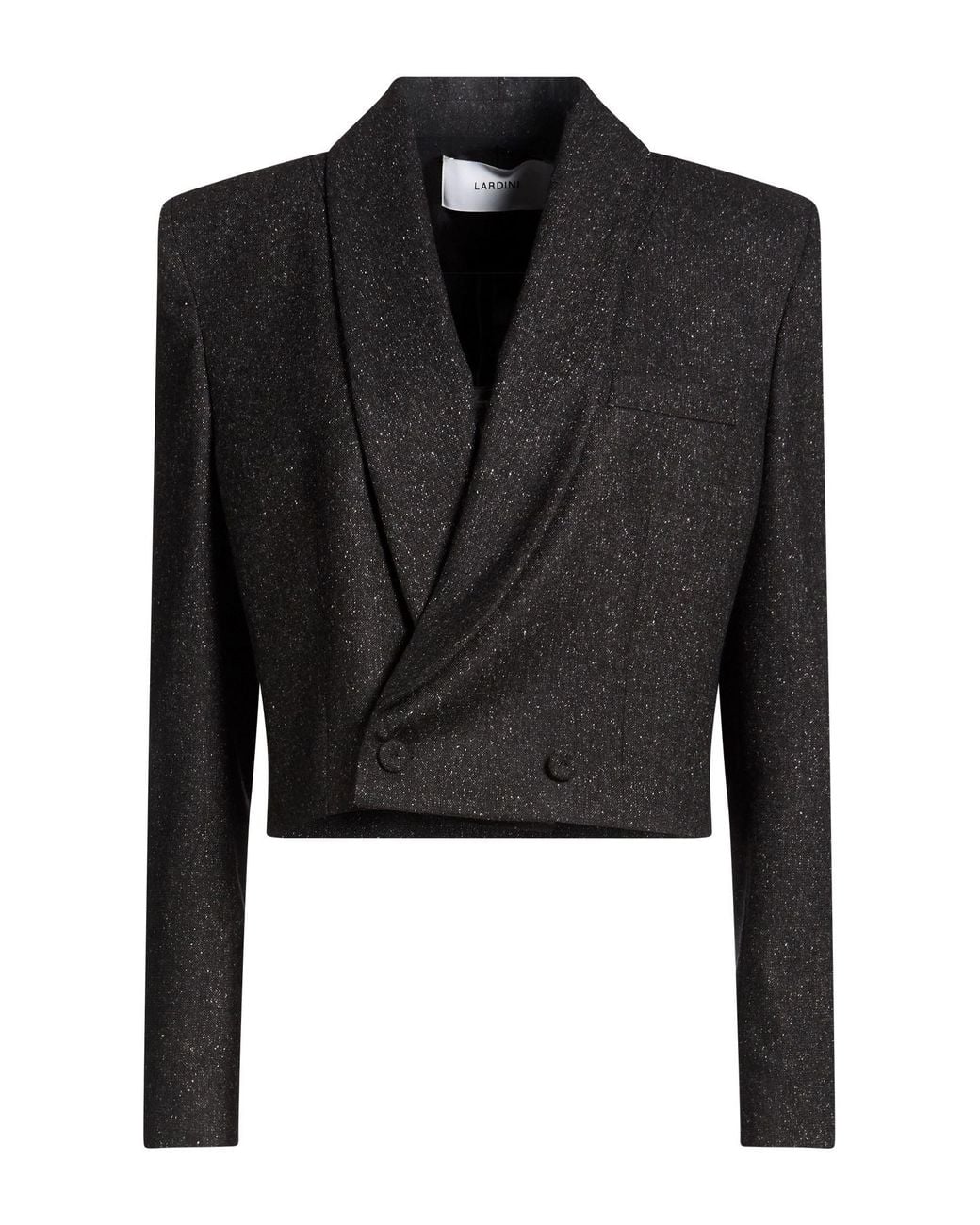 Lardini Black Blazer Wool, Polyester, Acrylic, Silk, Elastane