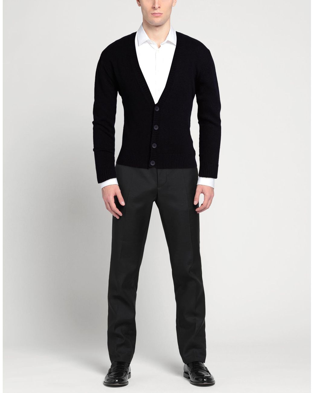 Gazzarrini Black Cardigan Acrylic, Polyester, Elastane for men